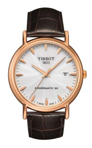 Tissot Carson Powermatic 80 40 Rose Gold / Silver / Strap